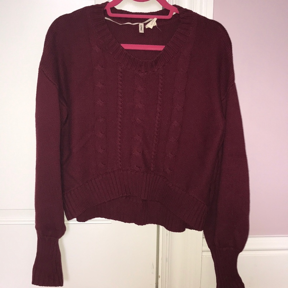 Covet_ red cropped sweater